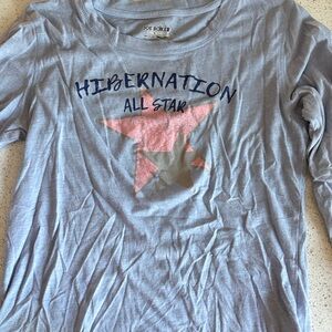 Joe Boxer Kids Hibernation Star Gray Long Sleeve Tee